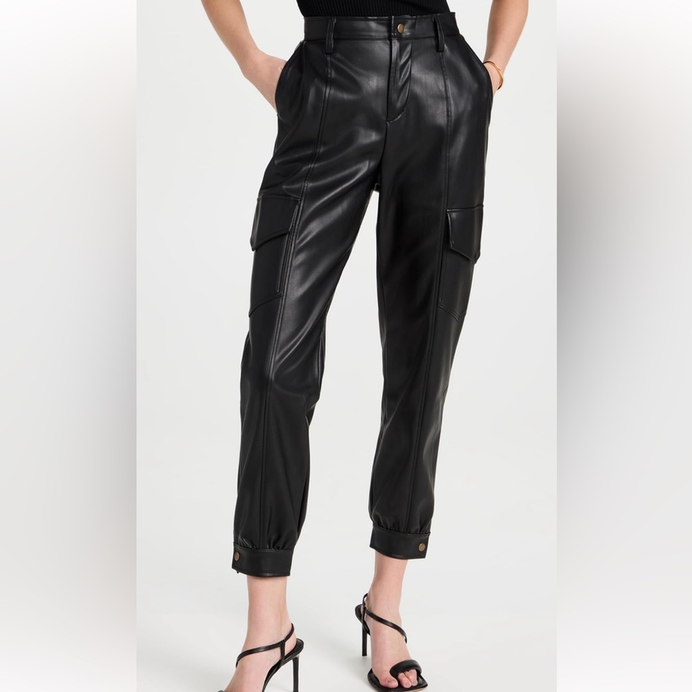 YFB faux leather joggers